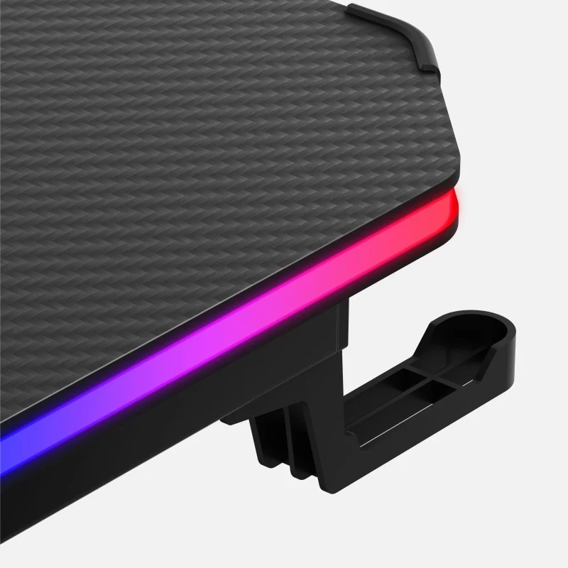 Gaming-Schreibtisch Huzaro Hero 3.3 RGB Schwarz 140 cm