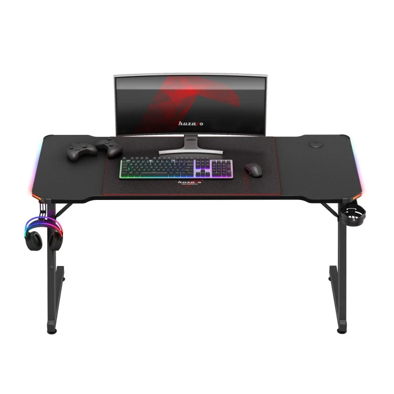 Gaming-Schreibtisch Huzaro Hero 3.3 RGB Schwarz 140 cm