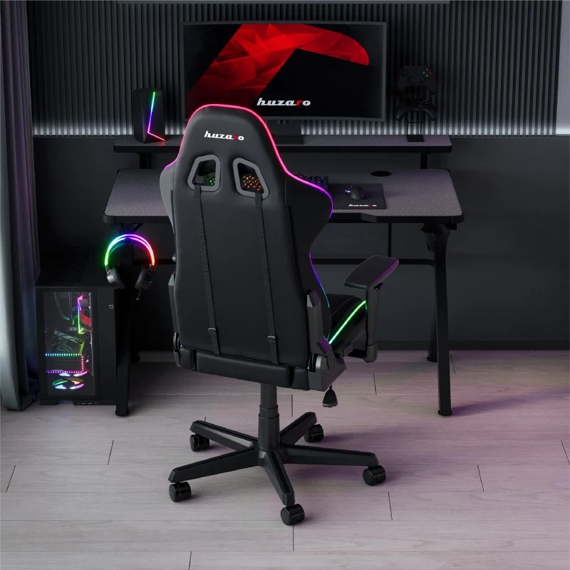 Gaming-Schreibtisch Huzaro Hero 5.0 RGB LED Schwarz 120 cm