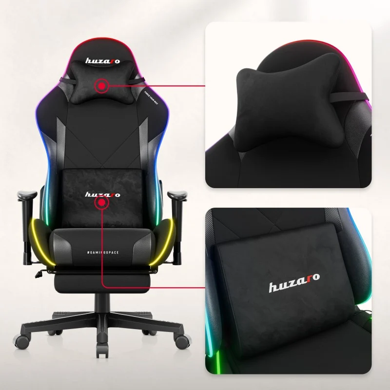 LED-Gamingstuhl Huzaro Force 5.7 Black RGB