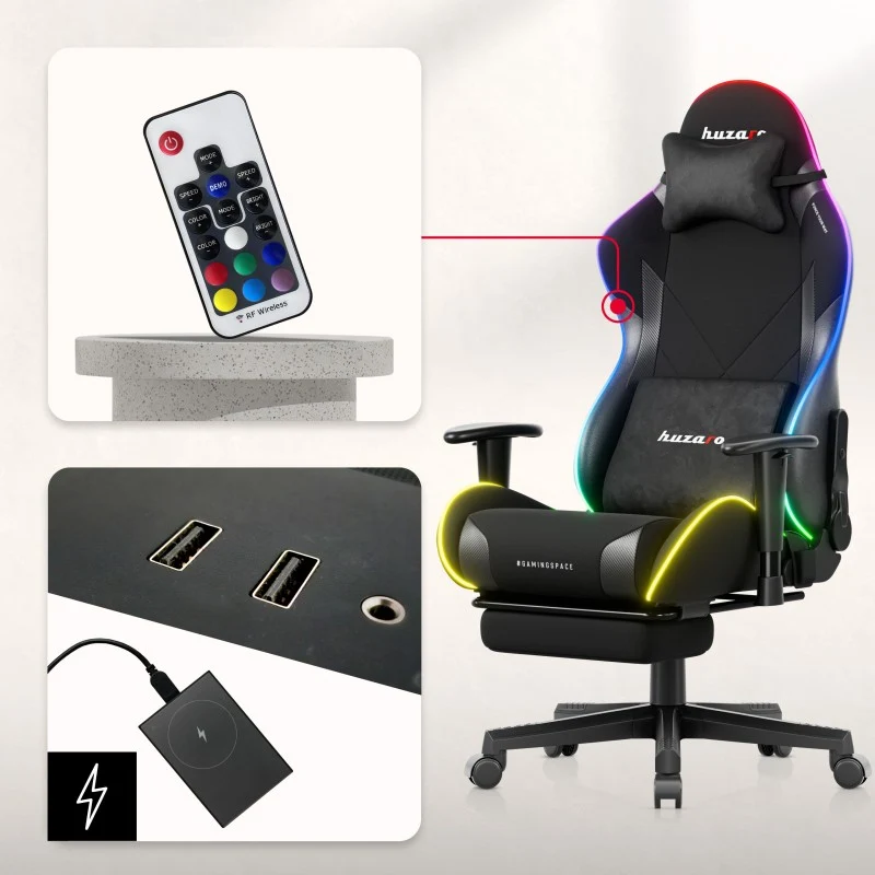 LED-Gamingstuhl Huzaro Force 5.7 Black RGB