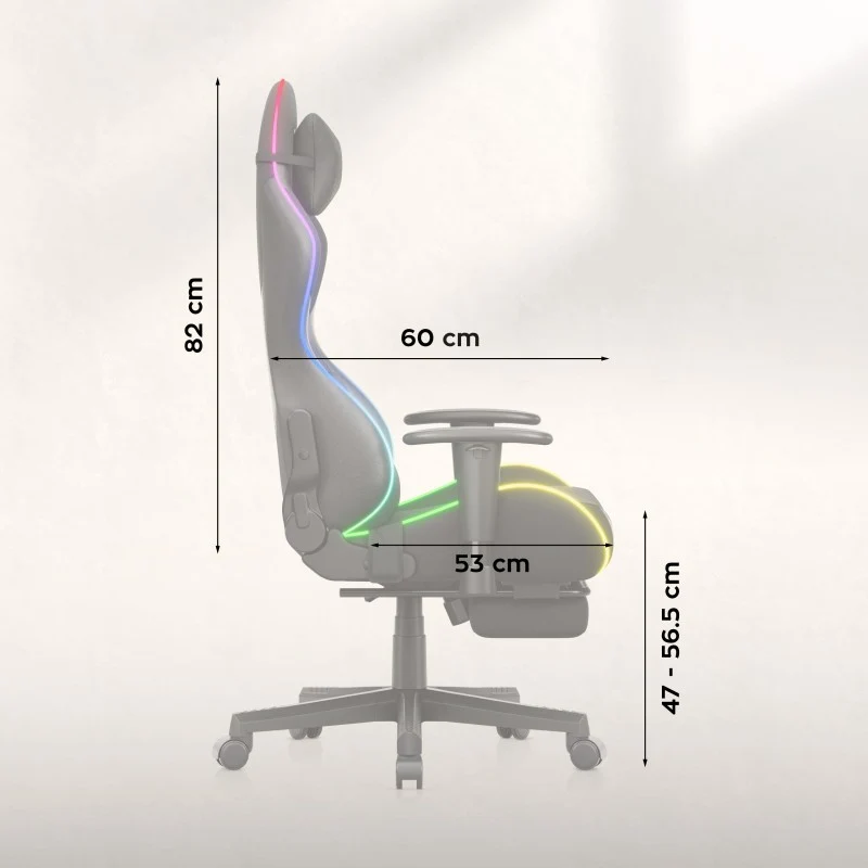 LED-Gamingstuhl Huzaro Force 5.7 Black RGB