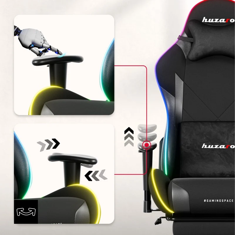 LED-Gamingstuhl Huzaro Force 5.7 Black RGB