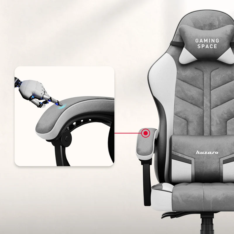 Gaming-Stuhl Velours Huzaro Force 2.7 Grau