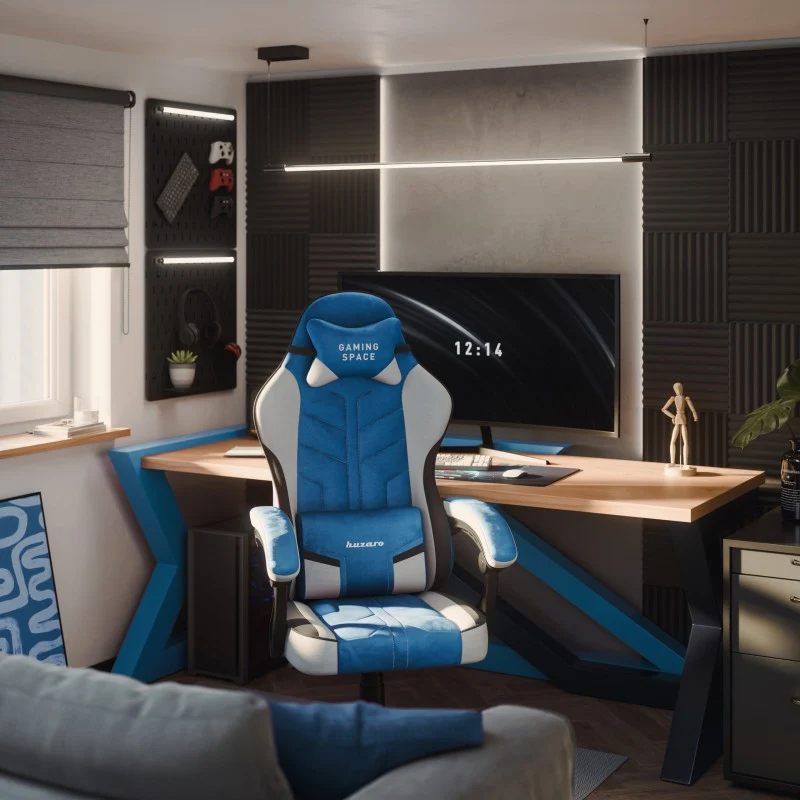 Gaming-Sessel aus Velours Huzaro Force 2.7 Blue