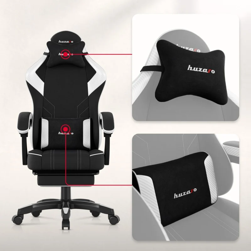 Gaming-Stuhl Huzaro Force 3.7 White Carbon