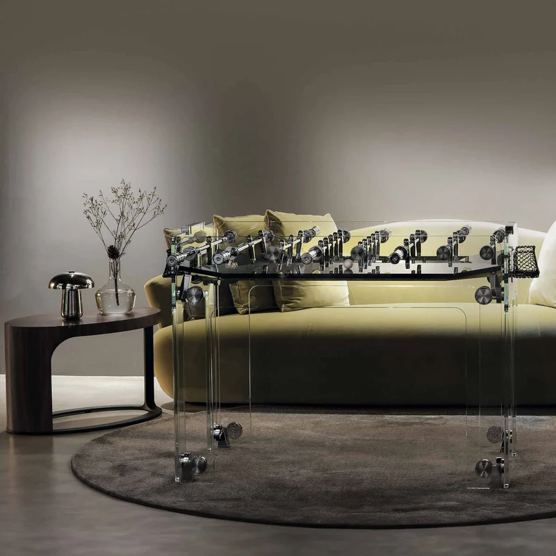 Glass Foosball Table CRISTALLINO by Adriano Design for Teckell