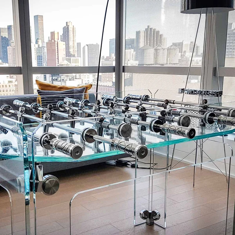 Glass Foosball Table CRISTALLINO by Adriano Design for Teckell