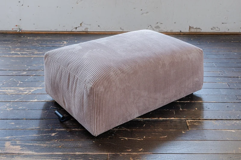KAWOLA Sitzelement MIA Hocker Cord taupe