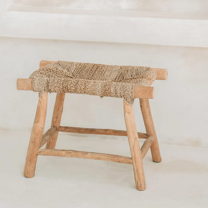THE PORTO Hocker aus Seegras