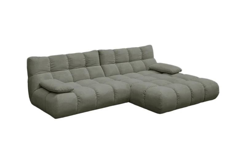 KAWOLA Sofa VIVIEN Ecksofa Feincord olivgrün