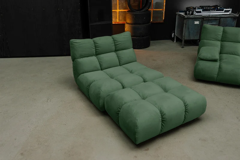 KAWOLA Sessel VIVIEN Drehsessel Velvet smaragd