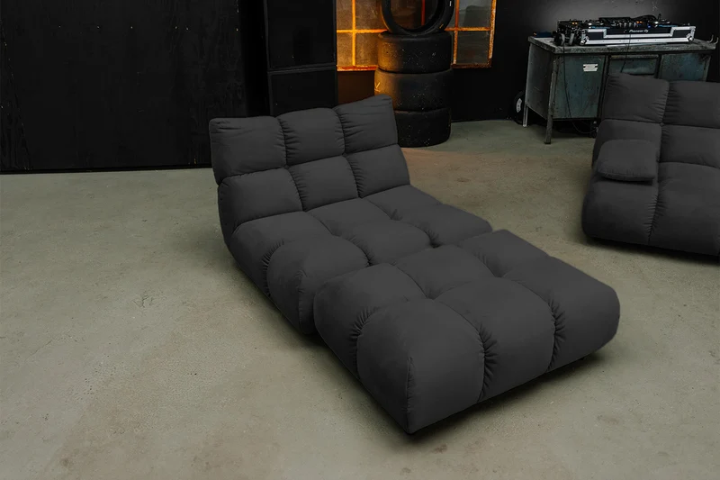 KAWOLA Sessel VIVIEN Drehsessel Velvet schwarz