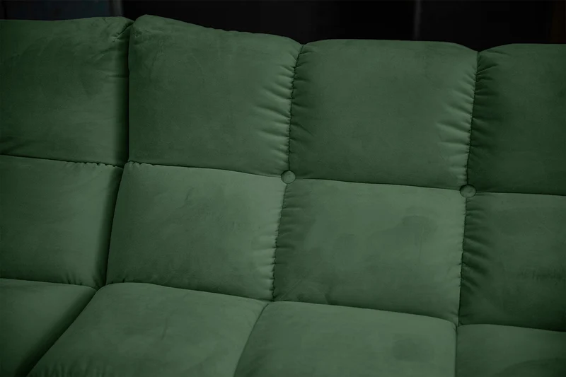 KAWOLA Sofa VIVIEN Ecksofa Velvet smaragd