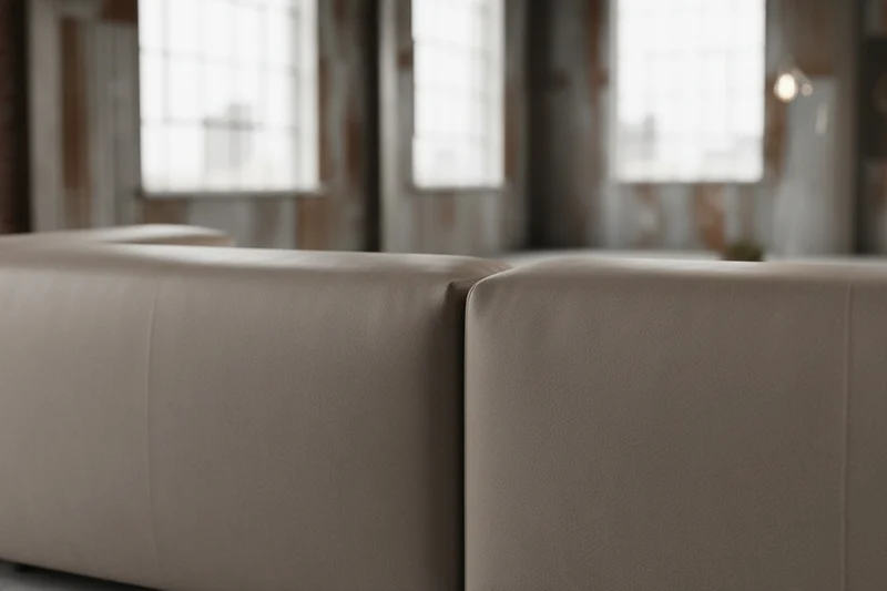 KAWOLA Sofa CELESTE 4-Sitzer Lederfaserstoff anthrazit