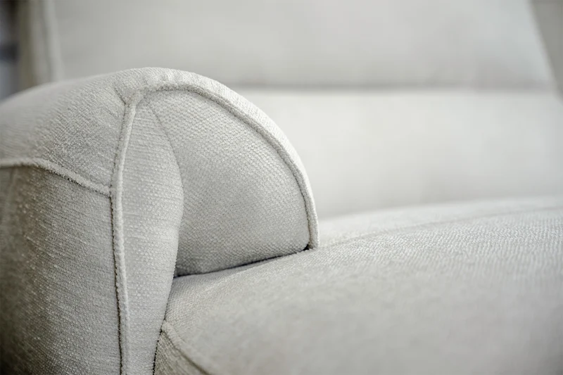 KAWOLA Sofa ADRIANA Ecksofa mit Relaxfunktion Stoff hellgrau