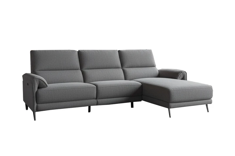 KAWOLA Sofa ADRIANA Ecksofa mit Relaxfunktion Stoff anthrazit
