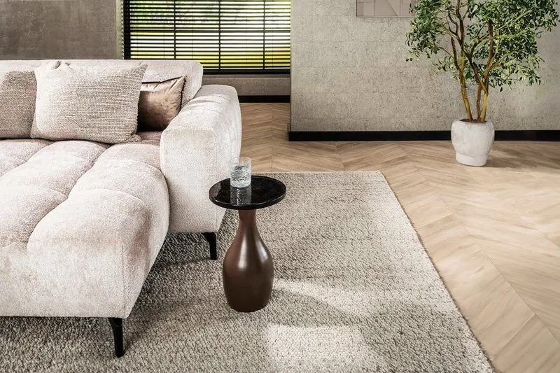 KAWOLA Beistelltisch MOKKA Glas kupfer