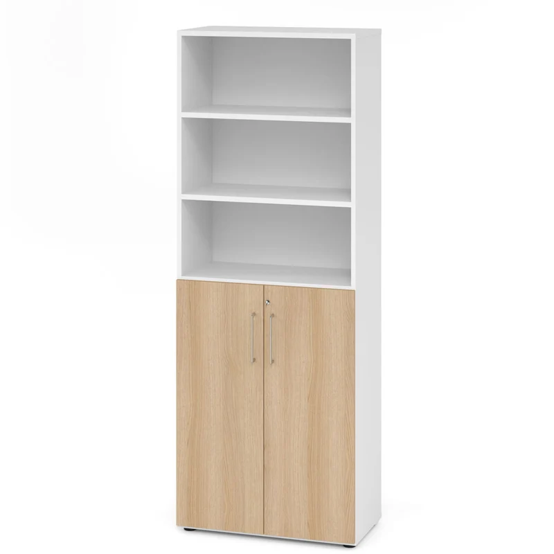 Hammerbacher Aktenschrank Serie 9, Kombischrank 6 OH, abschließbar, 80 x 215,6 x 42cm