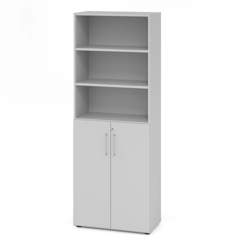 Hammerbacher Aktenschrank Serie 9, Kombischrank 6 OH, abschließbar, 80 x 215,6 x 42cm