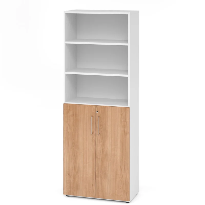Hammerbacher Aktenschrank Serie 9, Kombischrank 6 OH, abschließbar, 80 x 215,6 x 42cm
