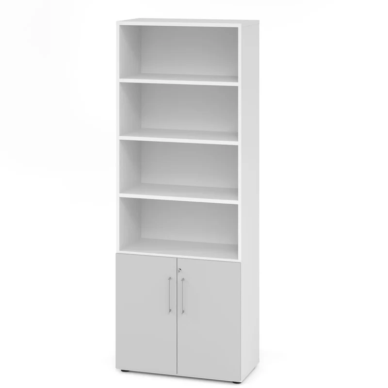 Hammerbacher Aktenschrank Serie 9, Kombischrank 6 OH, abschließbar, 4 Fach, 80 x 215,6 x 42cm