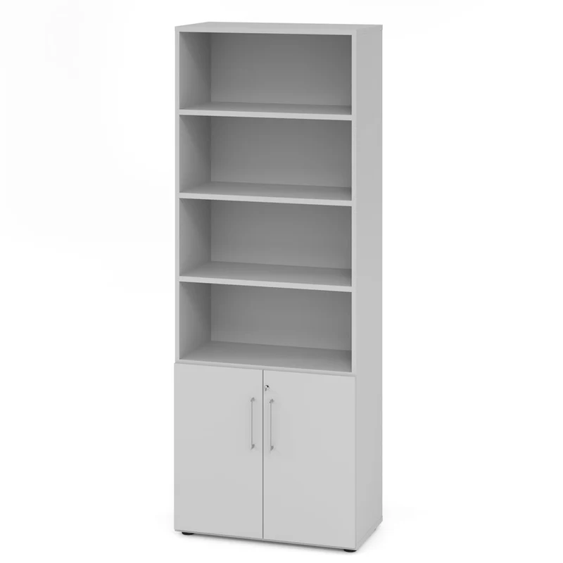 Hammerbacher Aktenschrank Serie 9, Kombischrank 6 OH, abschließbar, 4 Fach, 80 x 215,6 x 42cm
