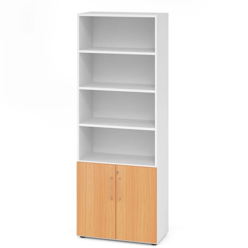 Hammerbacher Aktenschrank Serie 9, Kombischrank 6 OH, abschließbar, 4 Fach, 80 x 215,6 x 42cm