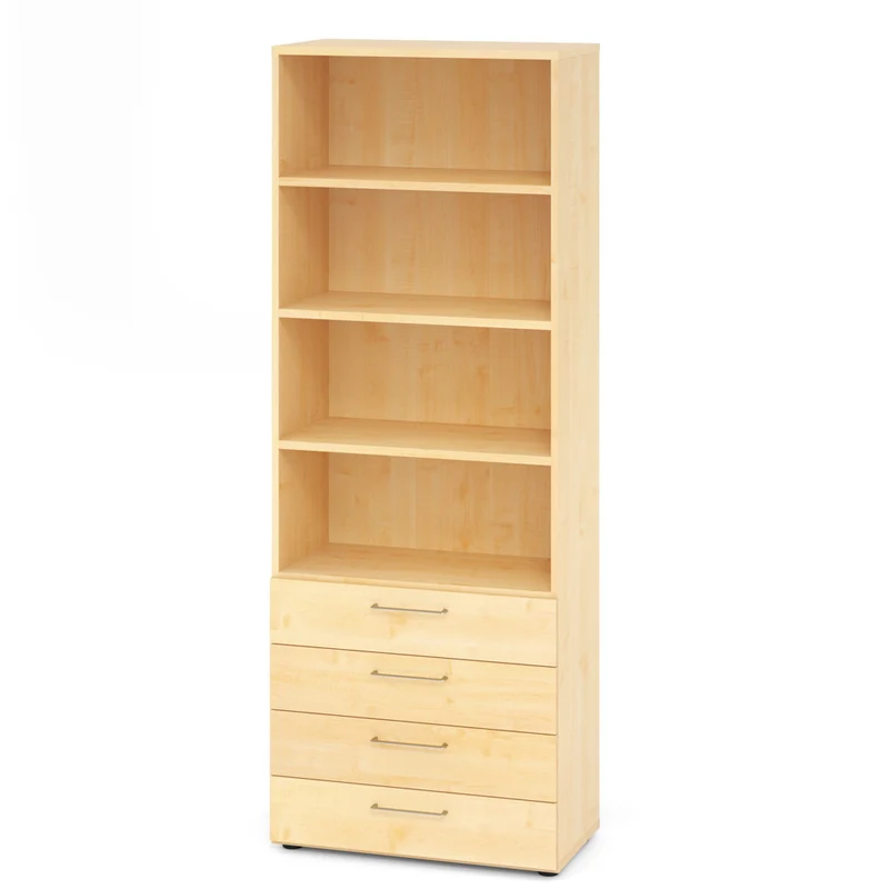 Hammerbacher Schubkasten-Schrank Serie 9, Kombischrank 6 OH, 4 Schübe, 4 Fach, 80 x 215,6 x 42cm(B/H/T)
