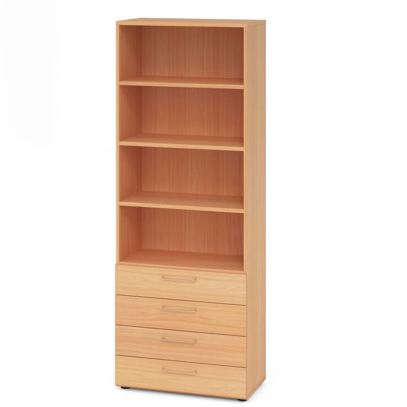Hammerbacher Schubkasten-Schrank Serie 9, Kombischrank 6 OH, 4 Schübe, 4 Fach, 80 x 215,6 x 42cm(B/H/T)