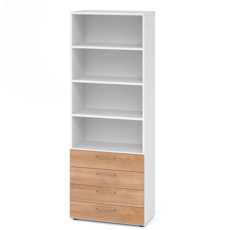 Hammerbacher Schubkasten-Schrank Serie 9, Kombischrank 6 OH, 4 Schübe, 4 Fach, 80 x 215,6 x 42cm(B/H/T)