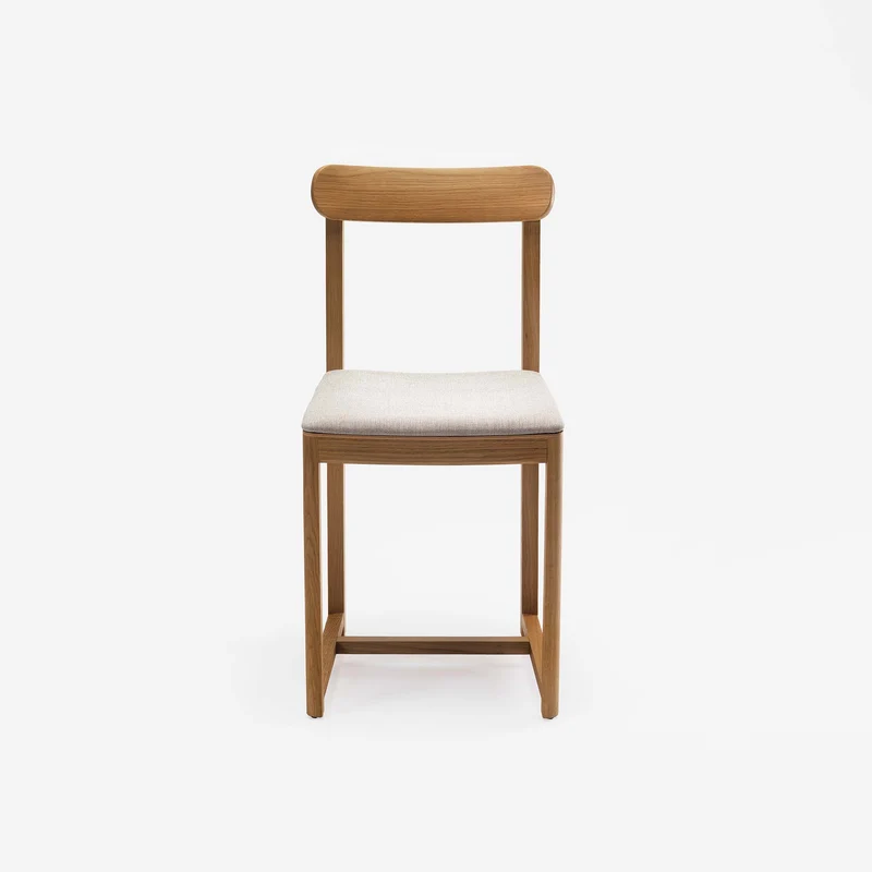 SELERI Stuhl Natur gepolstert Beige Sitz