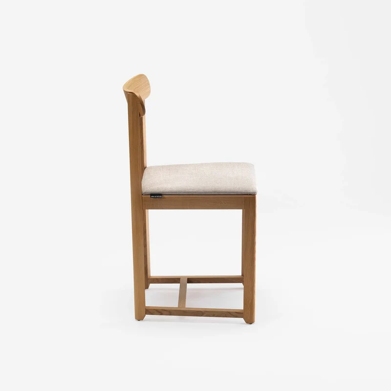 SELERI Stuhl Natur gepolstert Beige Sitz