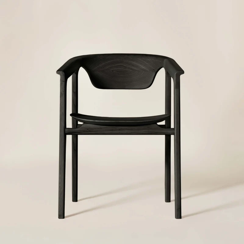 Ash Wood Armrest Chair DUNA by Cono Studio for Dale Italia