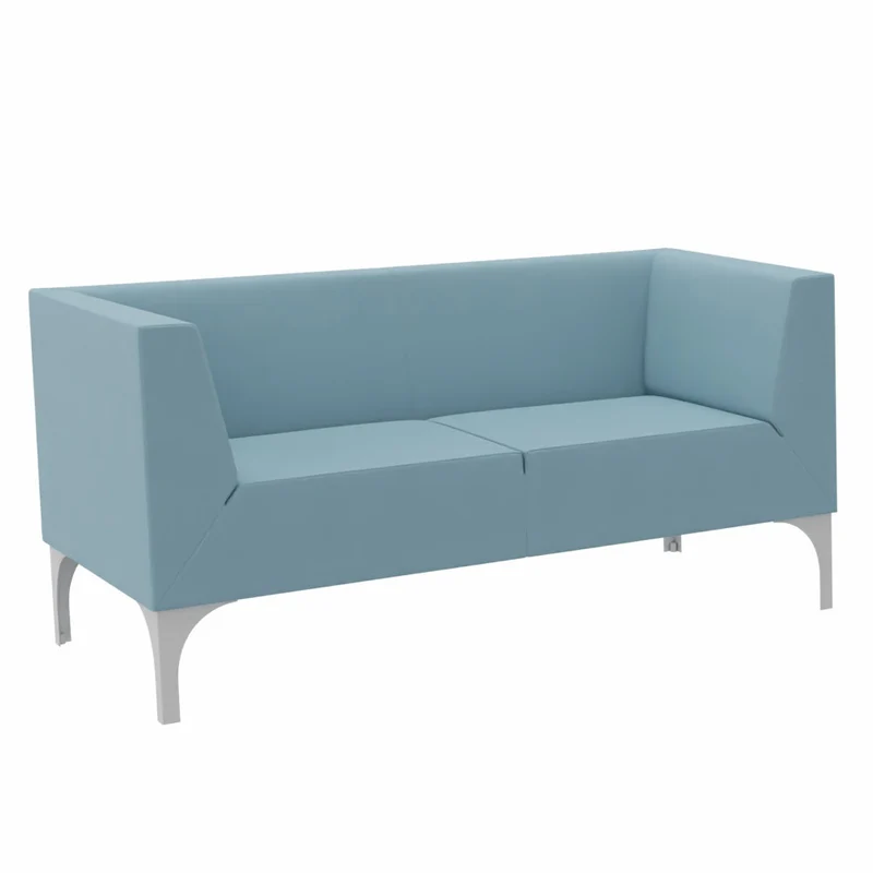 SMV Paralles Lounge-Sofa 2er | Loungesofa Brandschutzzertifiziert | schwer entflammbar nach DIN 66084 p-a / B1