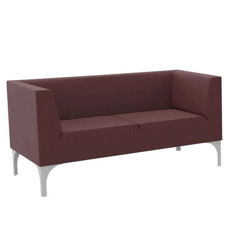 SMV Paralles Lounge-Sofa 2er | Loungesofa Brandschutzzertifiziert | schwer entflammbar nach DIN 66084 p-a / B1