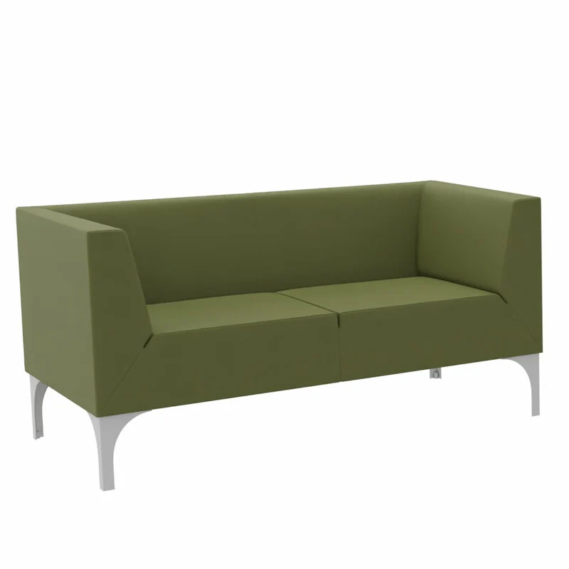 SMV Paralles Lounge-Sofa 2er | Loungesofa Brandschutzzertifiziert | schwer entflammbar nach DIN 66084 p-a / B1