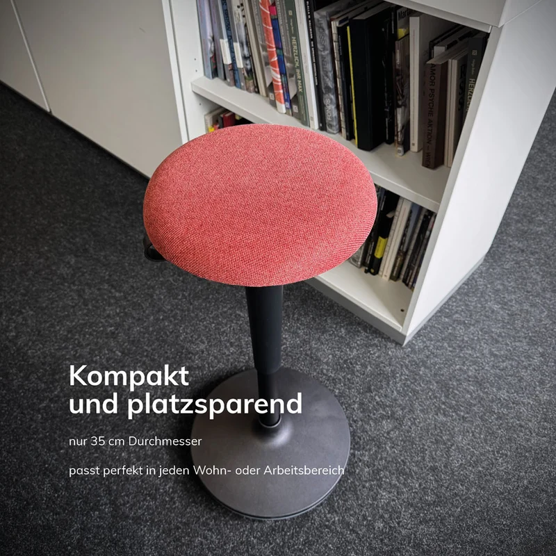 Lento sella flex Bürohocker | Sitz-Stehhilfe| Sitzhocker mit Schwingeffekt