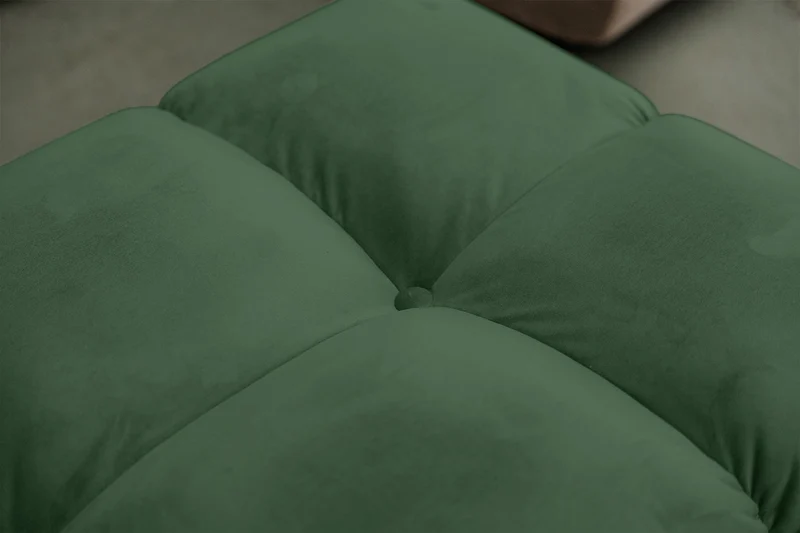 KAWOLA Polsterhocker VIVIEN Hockerbank Velvet smaragd