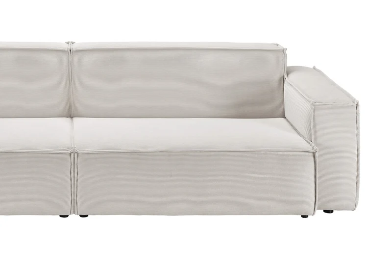 KAWOLA Sofa SAMU Feincord silber