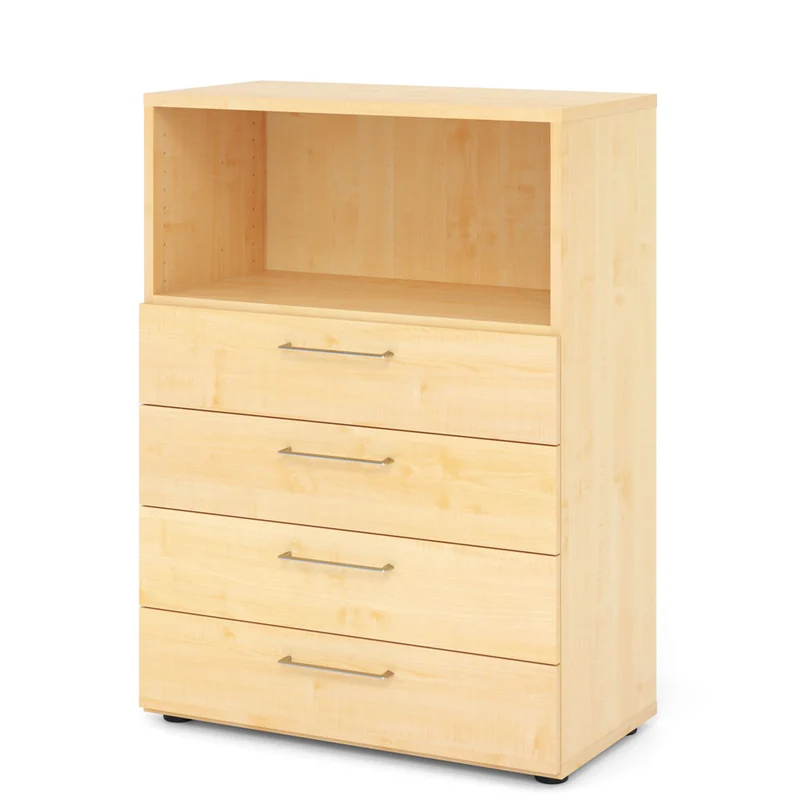 Hammerbacher Schubkasten-Schrank Serie 9, 3 OH, 4 Schübe, 1 Fach 80 x 110 x 40cm(B/H/T)