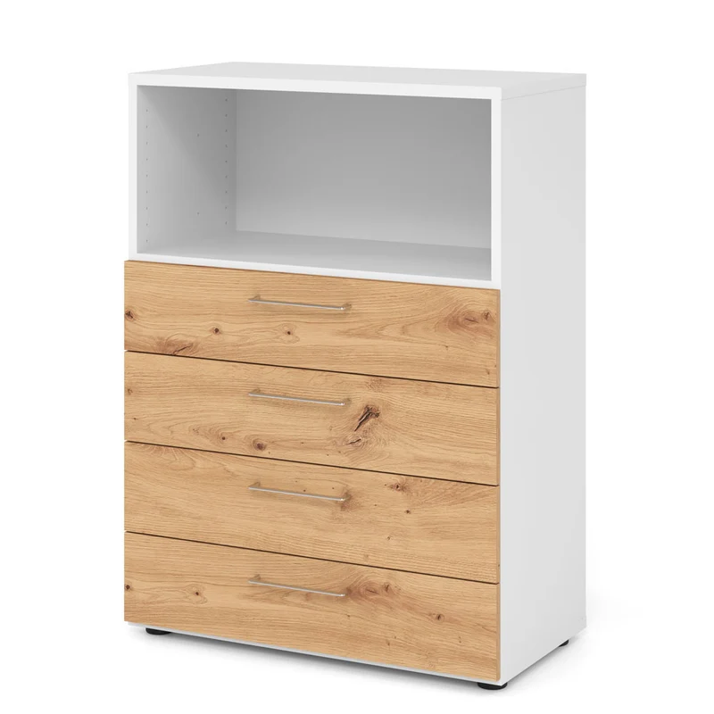 Hammerbacher Schubkasten-Schrank Serie 9, 3 OH, 4 Schübe, 1 Fach 80 x 110 x 40cm(B/H/T)