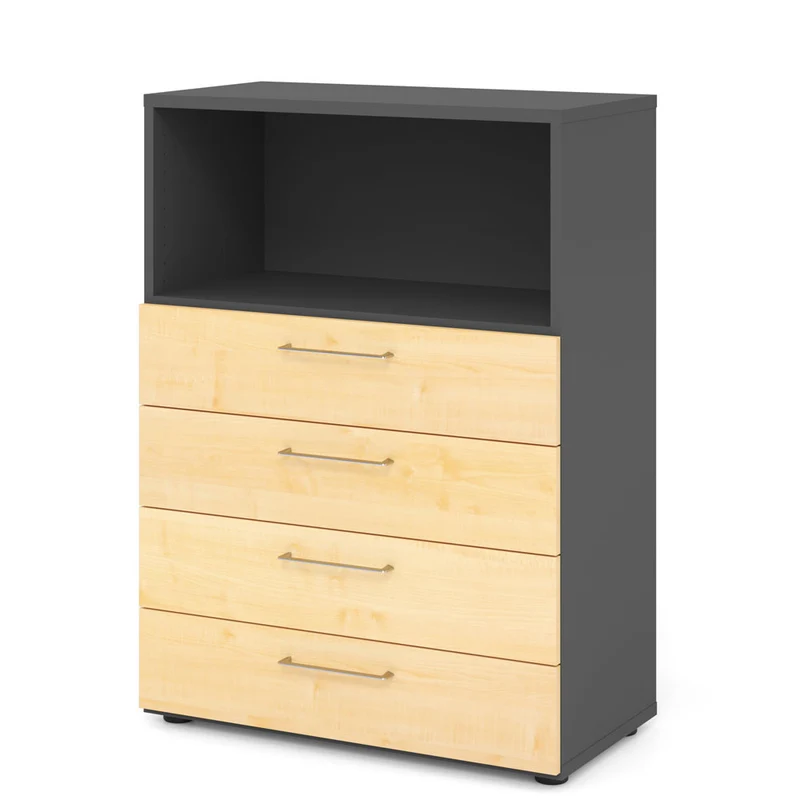 Hammerbacher Schubkasten-Schrank Serie 9, 3 OH, 4 Schübe, 1 Fach 80 x 110 x 40cm(B/H/T)