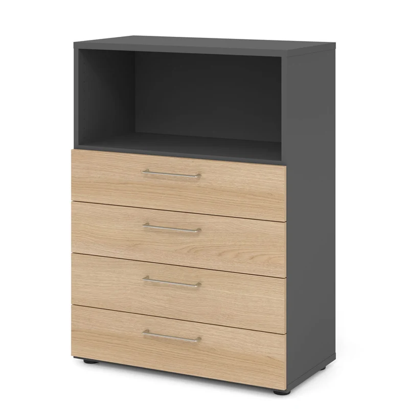 Hammerbacher Schubkasten-Schrank Serie 9, 3 OH, 4 Schübe, 1 Fach 80 x 110 x 40cm(B/H/T)