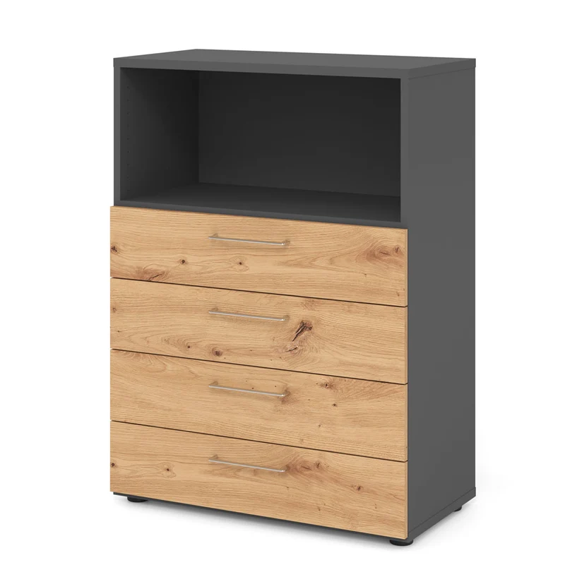Hammerbacher Schubkasten-Schrank Serie 9, 3 OH, 4 Schübe, 1 Fach 80 x 110 x 40cm(B/H/T)