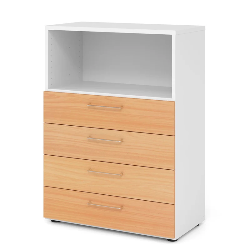 Hammerbacher Schubkasten-Schrank Serie 9, 3 OH, 4 Schübe, 1 Fach 80 x 110 x 40cm(B/H/T)