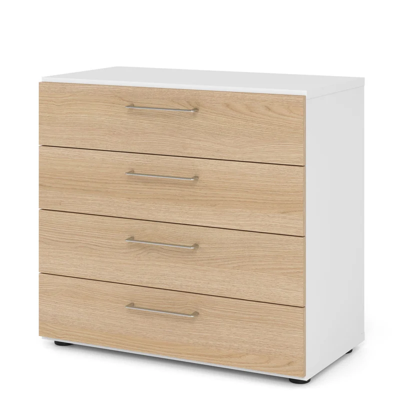 Hammerbacher Schubkasten-Schrank Serie 9, Schubladen 2 OH, 4 Schübe, 80 x 74,8 x 42cm(B/H/T)