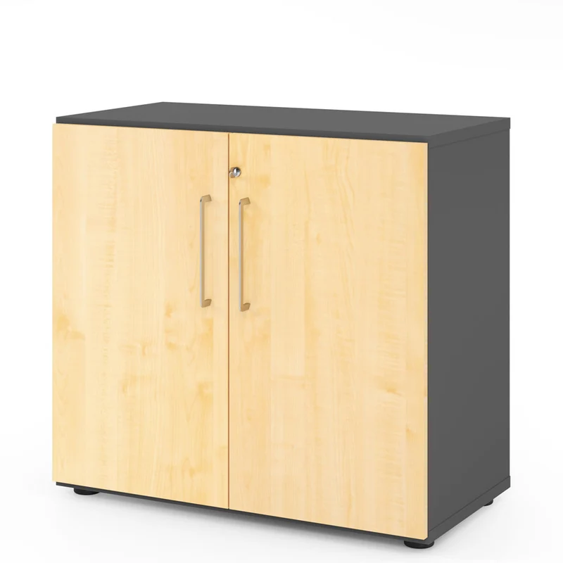 Hammerbacher Aktenschrank Serie 9, Büroschrank 2 OH, Abschließbar, 80 x 74,8 x 42cm(B/H/T)