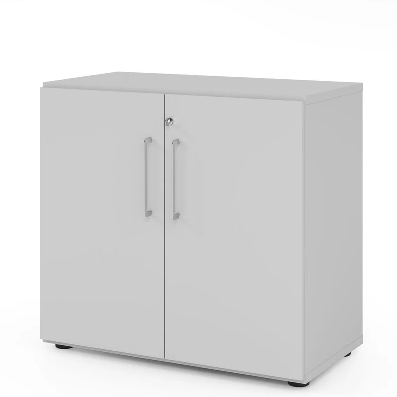 Hammerbacher Aktenschrank Serie 9, Büroschrank 2 OH, Abschließbar, 80 x 74,8 x 42cm(B/H/T)