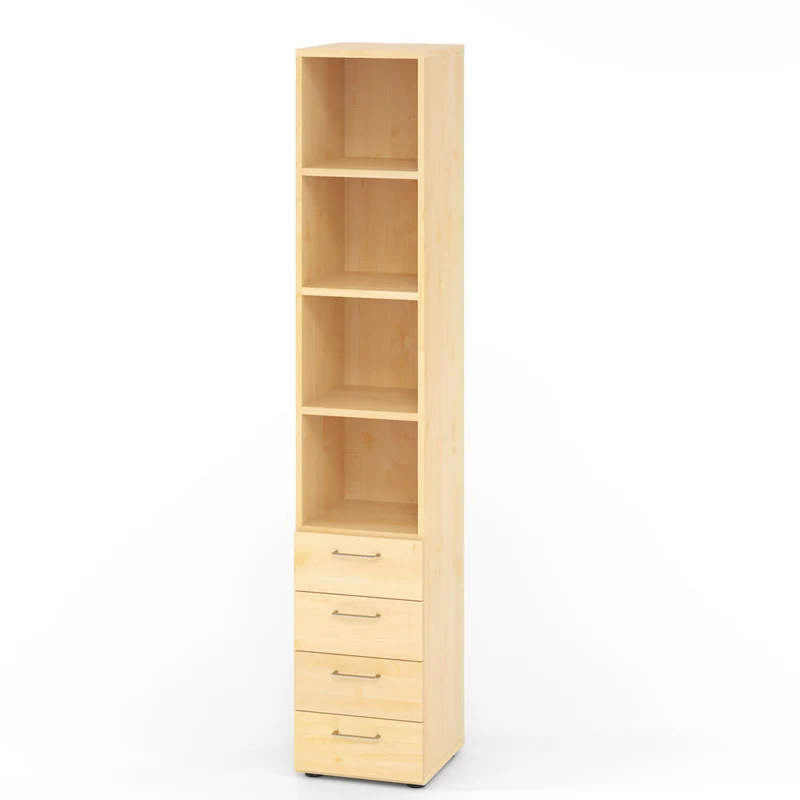 Hammerbacher Schubkasten-Schrank Serie 9, Kombischrank 6 OH, 4 Schübe, 4 Fach 40 x 215,6 x 42cm(B/H/T)